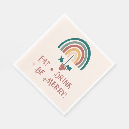 Boho Christmas Rainbow Serviette (Ecke)