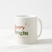 Boho Christmas Retro Holiday Kaffeetasse (VorderseiteRechts)