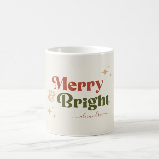 Boho Christmas Retro Holiday Kaffeetasse (Mittel)