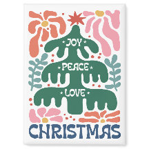 Boho Christmas Tree Joy Peace Liebe Colorful