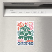 Boho Christmas Tree Joy Peace Liebe Colorful Magnet (In Situ (Geschirrspüler))