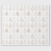 Boho Christmas Tree Muster Dusty Pink Holiday Geschenkpapier (Flach)
