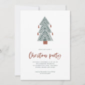 Boho Christmas Tree | Weihnachts-Party Einladung (Vorderseite)