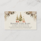 Boho Christmas Trees Baby Shower Book Request Begleitkarte (Vorderseite)