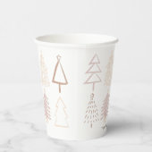 Boho Christmas Trees Dusty Pink Holiday Pappbecher (Rechts)