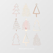 Boho Christmas Trees Dusty Pink Window Cloning Fensteraufkleber (Blatt)