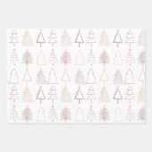 Boho Christmas Trees Falala Dusty Pink Holiday Wra Geschenkpapier Set (Vorderseite 2)