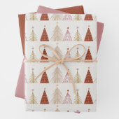 Boho Christmas Trees Gift Geschenkpapier Set (Beispiel)