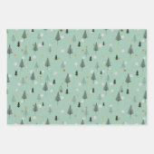 Boho Christmas Trees Holiday Geschenkpapier Set (Vorderseite 2)
