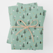 Boho Christmas Trees Holiday Geschenkpapier Set (Beispiel)