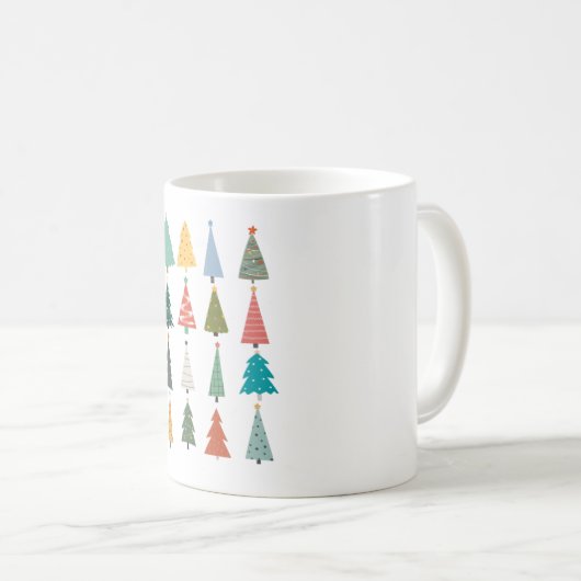 Boho Christmas Trees Kaffeetasse (VorderseiteRechts)