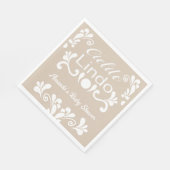 Boho Cielito Lindo Mexican Baby Shower Serviette (Ecke)