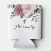 Boho Cinnamon Rose Blush Pink Blues Hochzeit Dosenkühler (Rückseite)