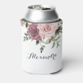 Boho Cinnamon Rose Blush Pink Blues Hochzeit Dosenkühler (Kanne Rückseite)