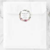 Boho Cinnamon Rose Rosa Gastgeschenk Hochzeit Runder Aufkleber (Tasche)