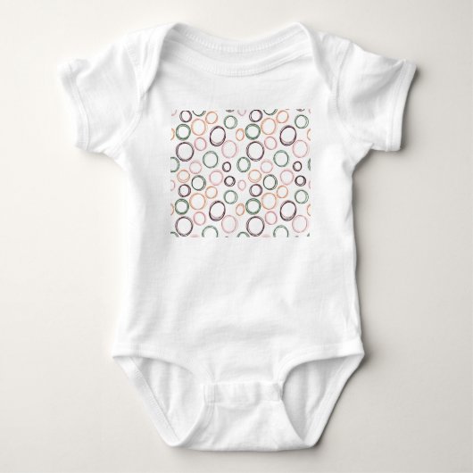 Boho Circles Baby Strampler (Vorderseite)