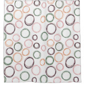 Boho Circles Duschvorhang (Vorderseite)