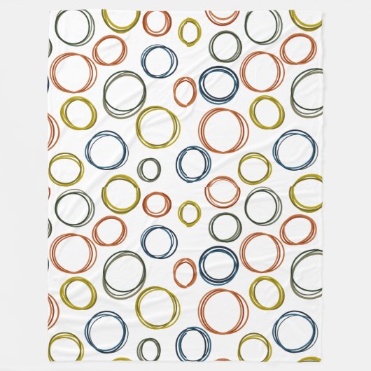 Boho Circles Fleecedecke (Vorderseite)