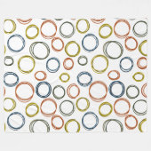 Boho Circles Fleecedecke (Vorderseite (Horizontal))