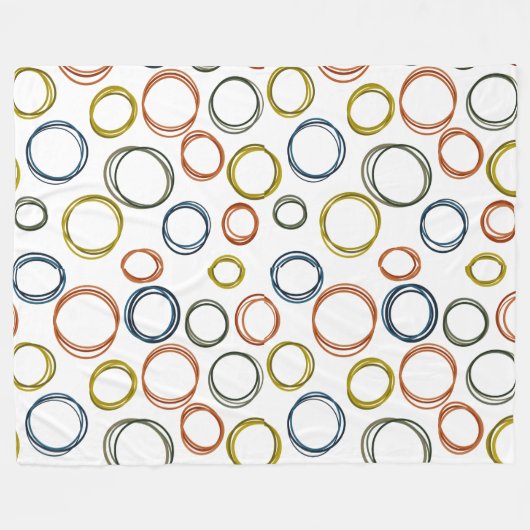 Boho Circles Fleecedecke (Vorderseite (Horizontal))
