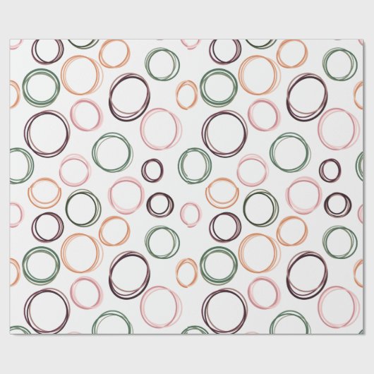 Boho Circles Geschenkpapier (Flach)