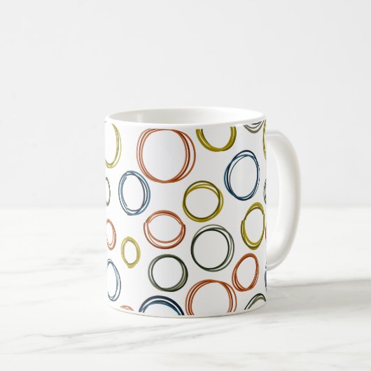 Boho Circles Kaffeetasse (VorderseiteRechts)