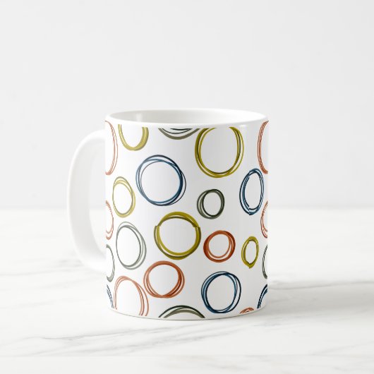 Boho Circles Kaffeetasse (Vorderseite Links)