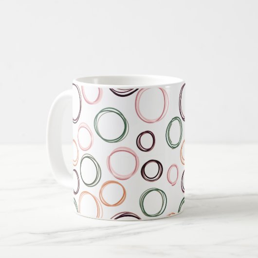 Boho Circles Kaffeetasse (Vorderseite Links)