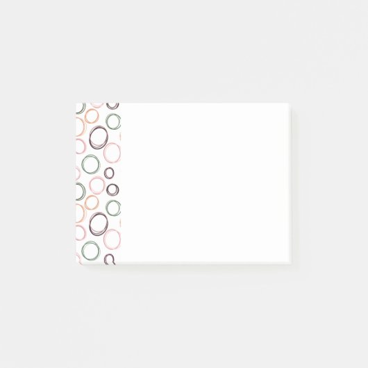 Boho Circles Post-it Klebezettel (Vorderseite)
