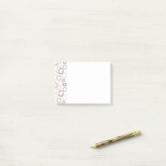Boho Circles Post-it Klebezettel (Auf Schreibtisch)