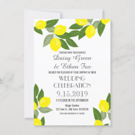 Boho Citrus Lemon Einladungen für Hochzeiten