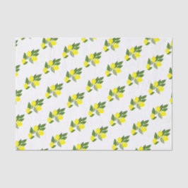 Boho Citrus Lemon Musterteppichpapier Seidenpapier