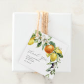 Boho Citrus Lemon Orange Brautparty Vielen Dank Geschenkanhänger (Beispiel)