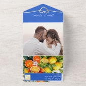 Boho Citrus Lemon Orange Wedding All In One Einladung (Außenbereich)