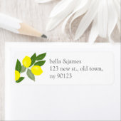 Boho Citrus Lemon Rücksendeadressen-Aufklebers (Insitu)