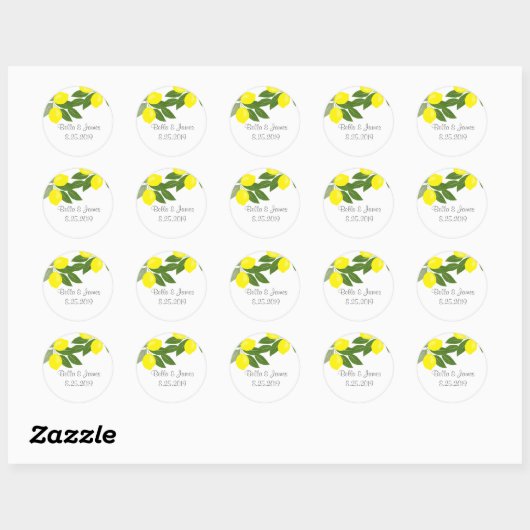 Boho Citrus Lemon Stickers (Blatt)