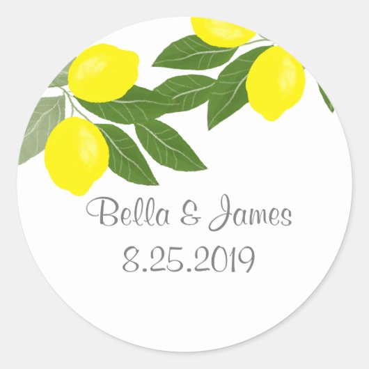 Boho Citrus Lemon Stickers (Vorderseite)