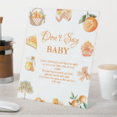 Boho Citrus Orange sagt nicht Baby Shower Schild (In Situ)
