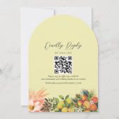 Boho Citrus QR Wedding Einladung (Rückseite)