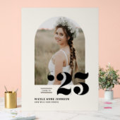 Boho Class of 2025 Arch Foto Abschluss Acrylschild (Hochzeit)