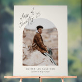 Boho Class of 2025 Arch Foto Abschluss Acrylschild (Neutral)