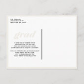 Boho Class of 2025 Arch Foto Abschluss Ankündigungspostkarte (Rückseite)