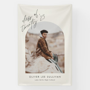 Boho Class of 2025 Arch Foto Abschluss Banner
