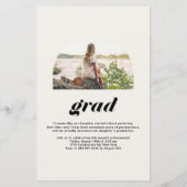 Boho Class of 2025 Arch Foto Abschluss Einladung (Rückseite)