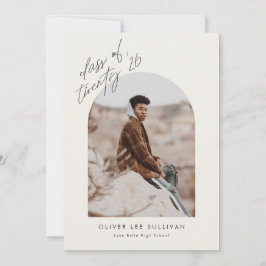 Boho Class of 2025 Arch Foto Abschluss Einladung