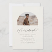 Boho Class of 2025 Arch Foto Abschluss Einladung (Rückseite)