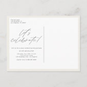 Boho Class of 2025 Arch Foto Abschluss Einladungspostkarte (Rückseite)