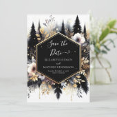 Boho Classic Enchanted Forest Weddin Save The Date (Stehend Vorderseite)