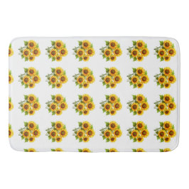 Boho Classic Niedlich Rustikale Moderne Sonnenblum Badematte