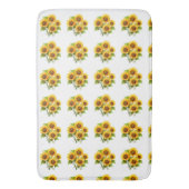 Boho Classic Niedlich Rustikale Moderne Sonnenblum Badematte (Vorderseite Vertikal)